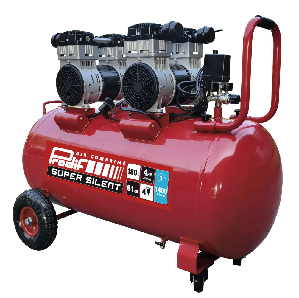 Compresseur silencieux PRODIF 180 litres 4 CV 8 bar - SIL1804 — photo 2