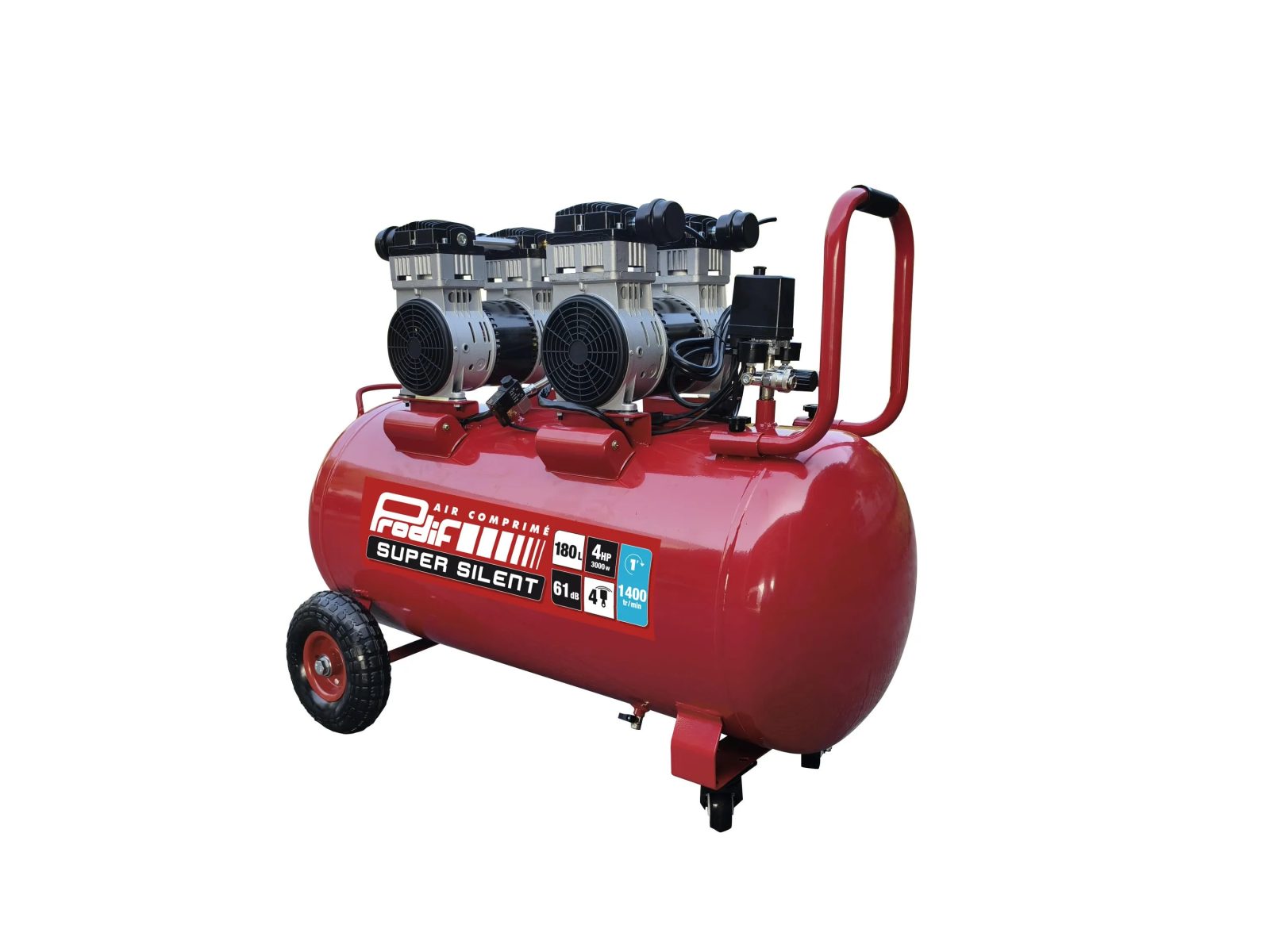 Compresseur silencieux PRODIF 180 litres 4 CV 8 bar - SIL1804 — photo 3