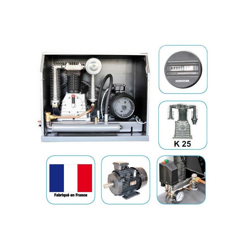 Pack compresseur insonorisé 500 Litres 5,5 CV + kit 7 accessoires Prodif — photo 3
