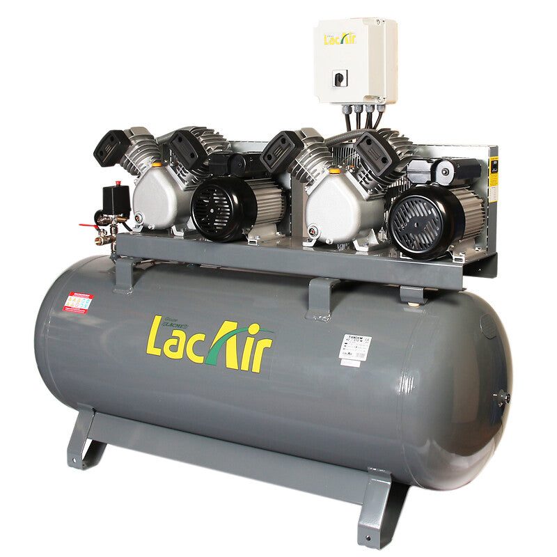 Compresseur Lacmé fixe monophasé gros débit platine double : 42 m³/h - cuve 270 litres 462990