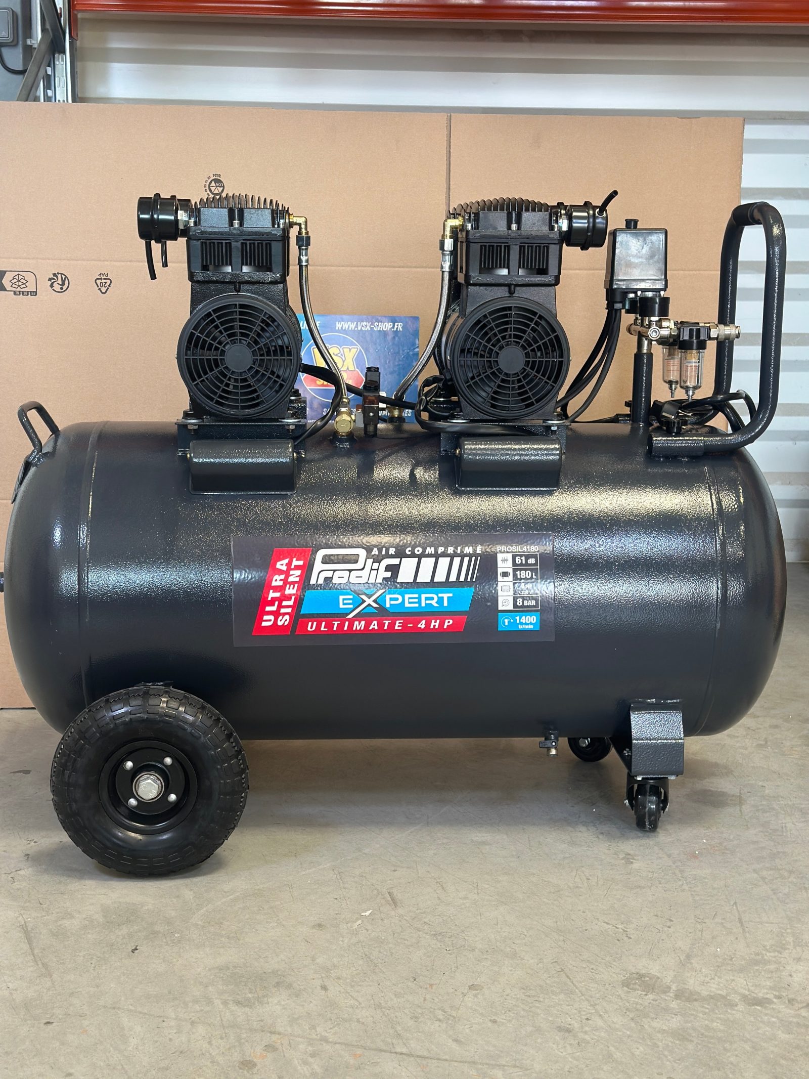 Compresseur silencieux PRODIF 180 litres 4 CV 8 bar - PROSIL4180 — photo 3