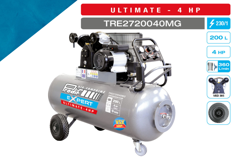 Compresseur 200 Litres 4CV Ultimate PRODIF — Monophasé — photo 2