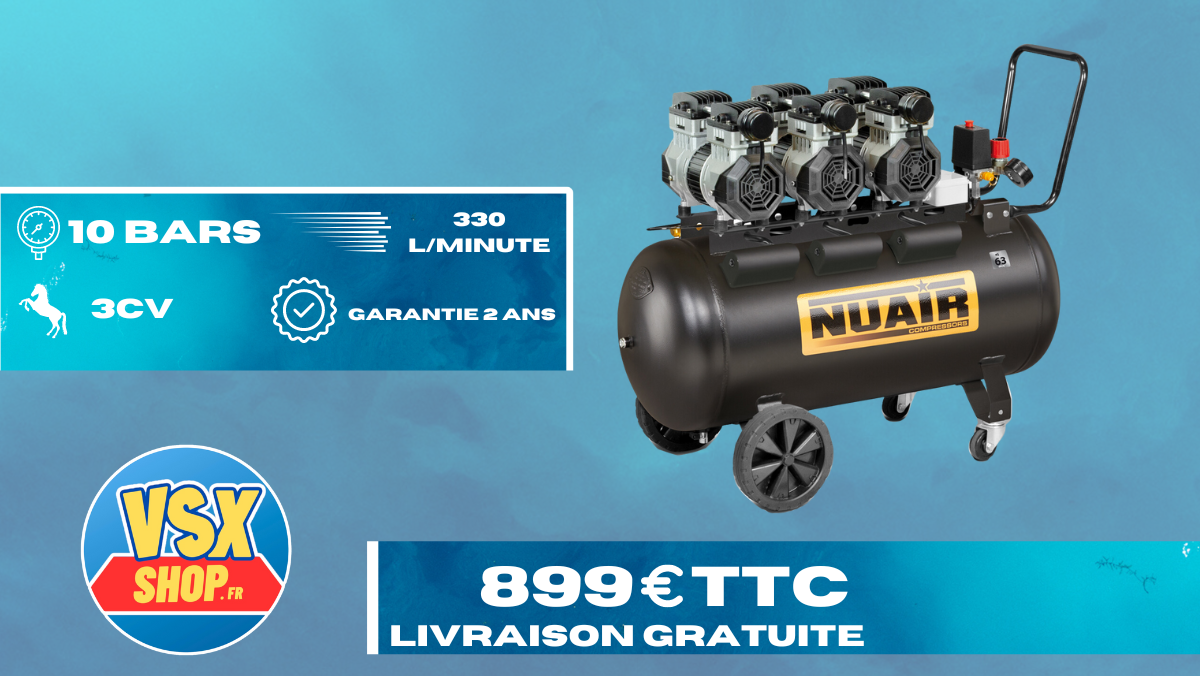 NUAIR 100 Litres Siltek — Monophasé — photo 2