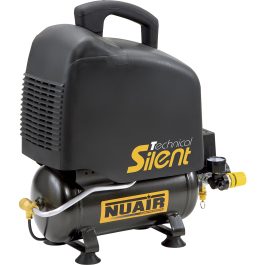 Nuair OM200/6 SILENT — compresseur à piston sans huile 1 CV 6 L 230 Vca