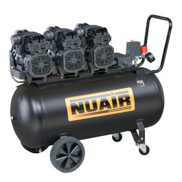 Nuair SILTEK TB 100 T — compresseur à piston sans huile silencieux 4 CV 100 L 230 Vca