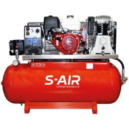 Compresseur Nuair THUNDER 130 essence 13CV 270 L avec génératrice 3,5 kVA et MMA