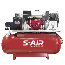 Compresseur Nuair THUNDER 130 moteur essence 13CV 270 L avec génératrice 7 kVA