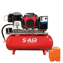 Compresseur Nuair THUNDER 200 essence 18CV 270 L avec génératrice 4,5 kVA et MMA