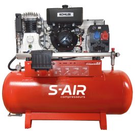 Compresseur thermique Nuair THUNDER 130D Diesel 13CV 270 L avec génératrice 7kVA.
