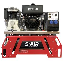 Compresseur thermique Nuair THUNDER 130D moteur Diesel 11CV avec génératrice 5kVA MMA