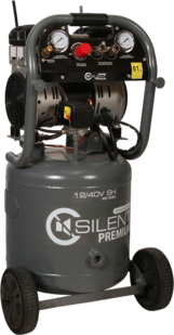 Compresseur Lacmé mobile SILENT 12/40V SH - 12 m³/h monophasé - 40 litres - 8 bars