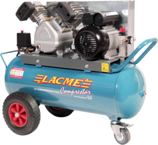 Compresseur Lacmé mobile Comprestar 17V50M - 17 m³/h monophasé - 50 litres - 11 bar