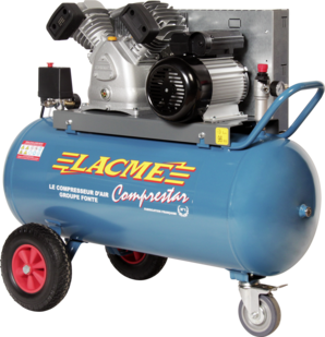Compresseur Lacmé mobile Comprestar 20V100M - 20 m³/h monophasé - 100 litres - 11 bar