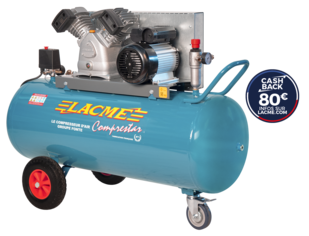 Compresseur Lacmé mobile Comprestar 23V150M - 23m³/h monophasé - 150 litres - 11 bar