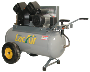 Compresseur Lacmé mobile AIRBAT 27/100M - 27 m³/h monophasé - 100 litres - 11 bar