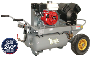 Compresseur Lacmé mobile thermique TERMIC 26/40 - 26 m3/h - 2x20 L - 11 bars - 4,8 CV