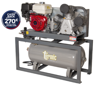 Compresseur Lacmé Fixe thermique TERMIC 45/90 - 45 m3/h - 90 L - 15 bars - 8,4 CV